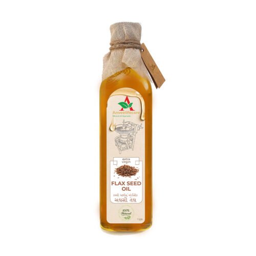 Anveelifecare kachi ghani cold-pressed flaxseed oil bottle, 100% natural organic alsi oil rich in omega-3